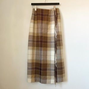 Vintage Talbots Fringe Wrap Skirt